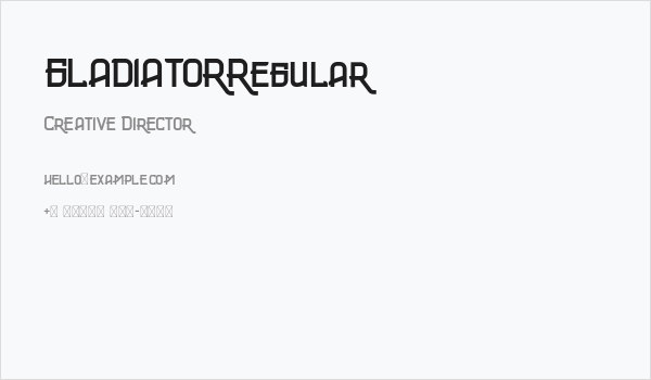 GLADIATORRegular Business Card