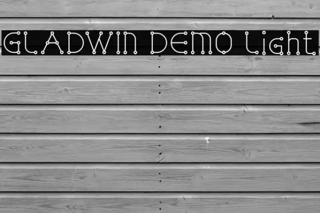 GLADWIN DEMO Light Font examples