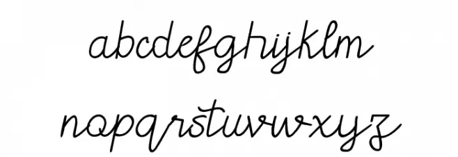 GLADWIN DEMO Script フォント 小文字