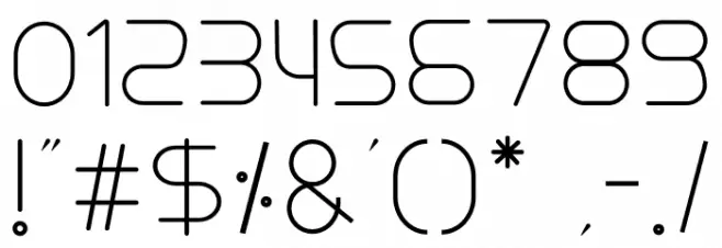 GLADWIN Light Font OTHER CHARS