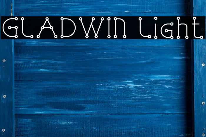 GLADWIN Light फ़ॉन्ट examples