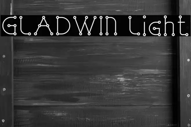 GLADWIN Light Font examples