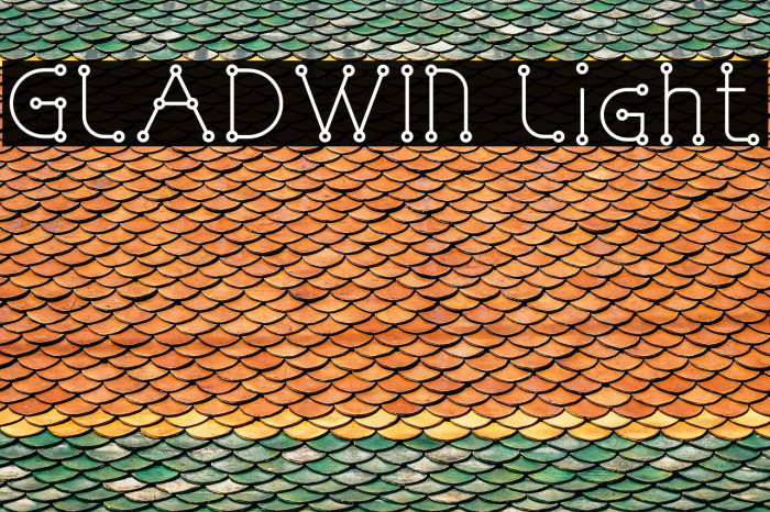 GLADWIN Light फ़ॉन्ट examples