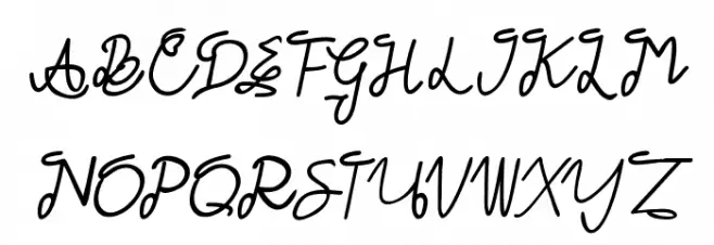 GLADWIN Script Fonte MAIÚSCULAS