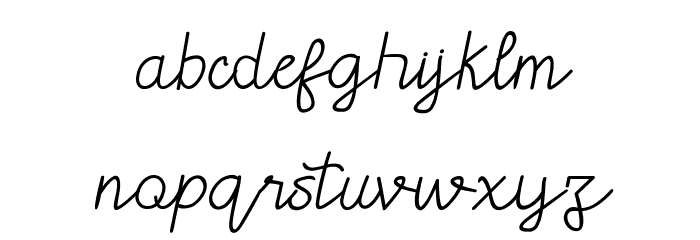 GLADWIN Script Font LOWERCASE