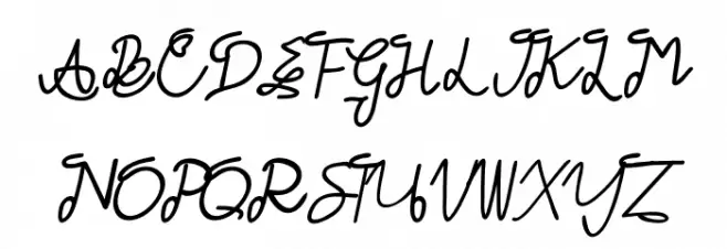 GLADWIN Script Schriftart Groß