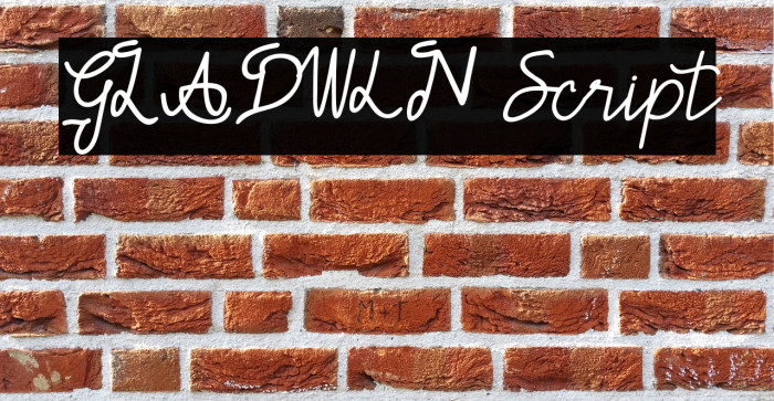 GLADWIN Script Font examples