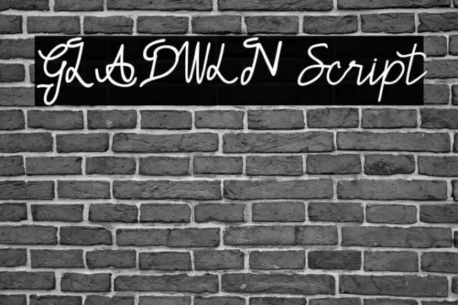 GLADWIN Script Font examples