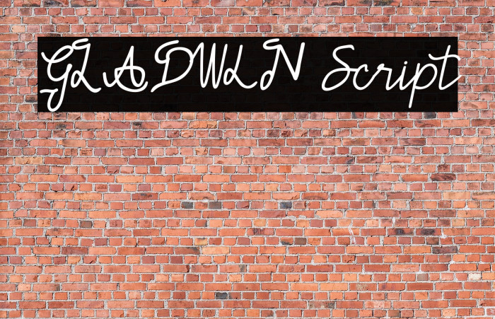 GLADWIN Script Font examples