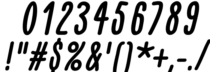 GLARESOME Bold Italic Font OTHER CHARS