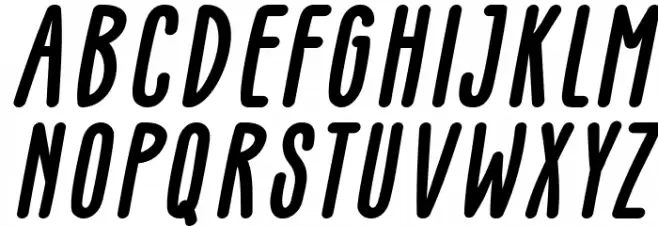 GLARESOME Bold Italic 字体 大写