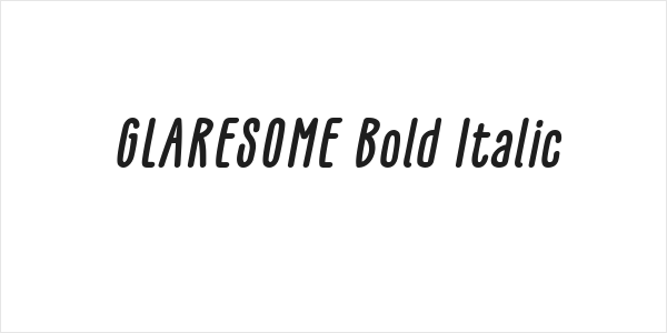 GLARESOME Bold Italic Logo