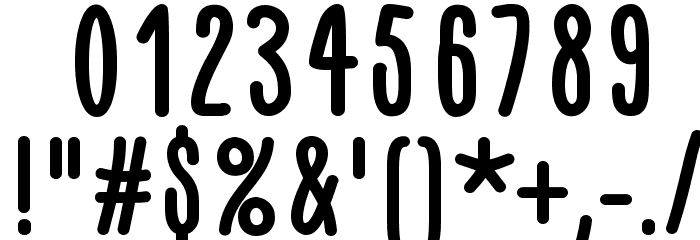 GLARESOME Bold Font OTHER CHARS