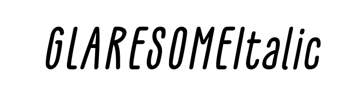 GLARESOME Italic  Frei Schriftart Herunterladen