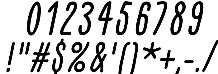 GLARESOME Italic Font OTHER CHARS