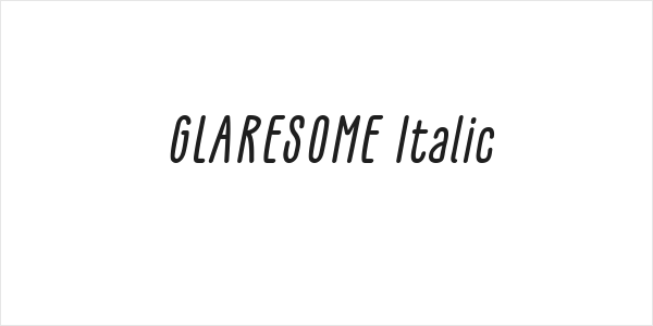 GLARESOME Italic Logo