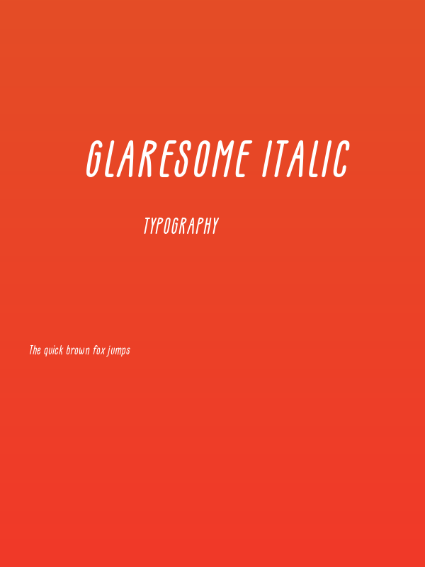 GLARESOME Italic Poster