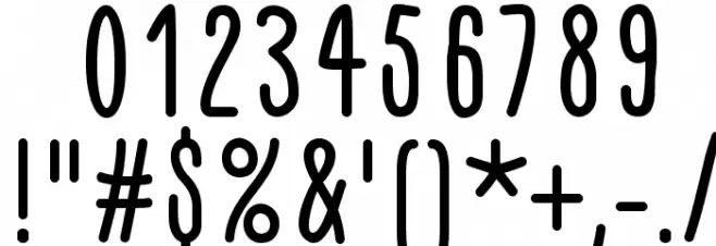 GLARESOME Font OTHER CHARS