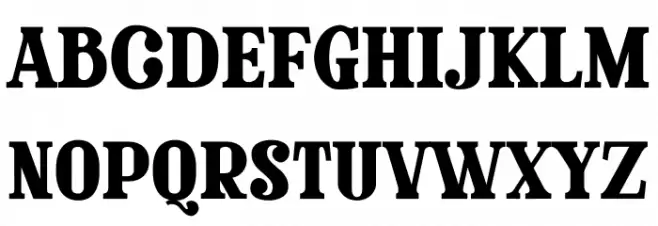 GLASTER Шрифта ВЕРХНИЙ