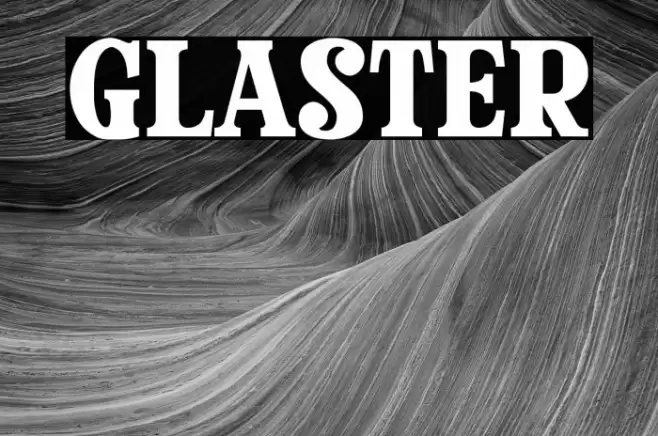 GLASTER Font examples
