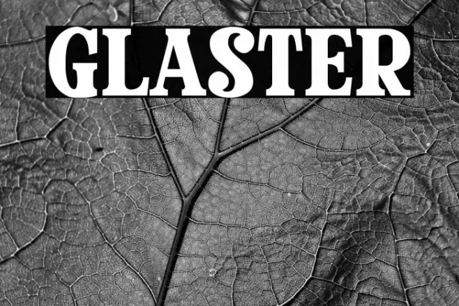 GLASTER Font examples