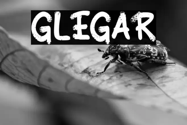 GLEGAR Font examples