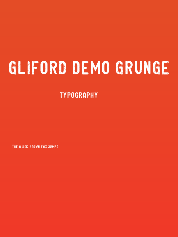 GLIFORD DEMO Grunge Poster