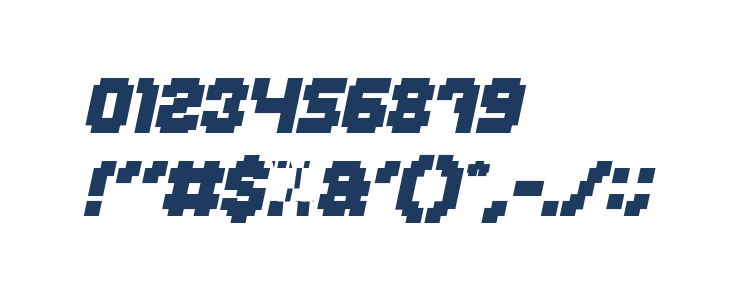 GLITCH Bold Italic Other Characters