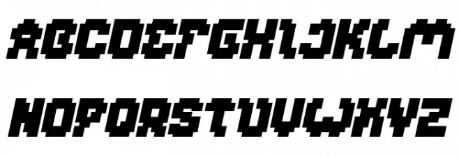 GLITCH Bold Italic Шрифта ВЕРХНИЙ