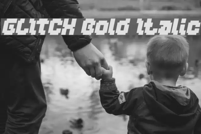 GLITCH Bold Italic Font examples