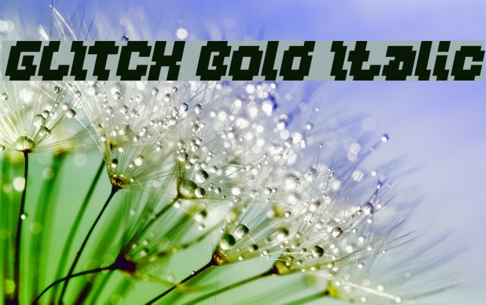 GLITCH Bold Italic Example 3