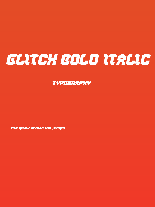 GLITCH Bold Italic Poster
