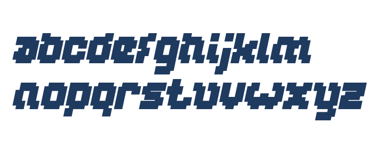 GLITCH Bold Italic Lowercase