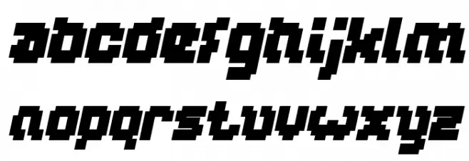 GLITCH Bold Italic خط أحرف صغيرة