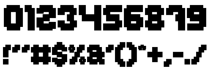 GLITCH Bold Font OTHER CHARS
