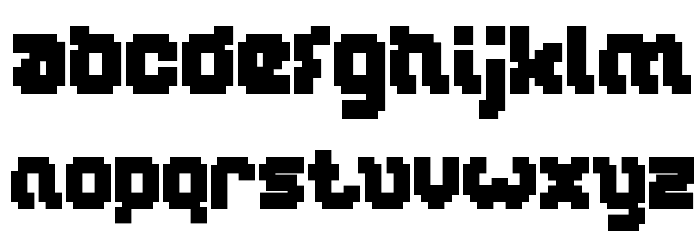 GLITCH Bold Font LOWERCASE