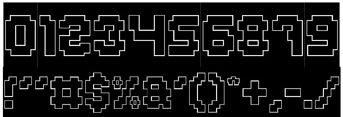 GLITCH-Hollow-Inverse Font OTHER CHARS