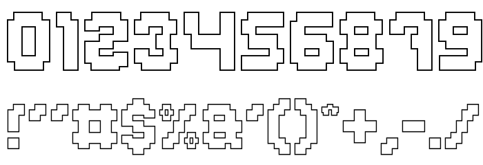 GLITCH-Hollow Font OTHER CHARS