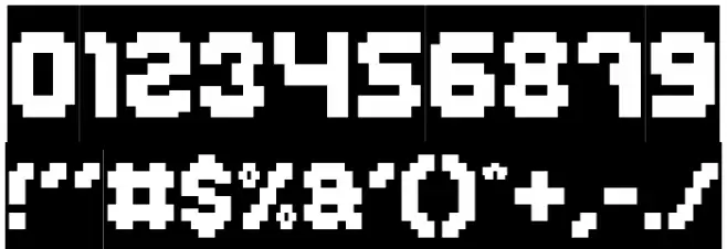 GLITCH-Inverse Font OTHER CHARS