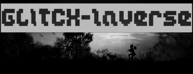 GLITCH-Inverse Font examples