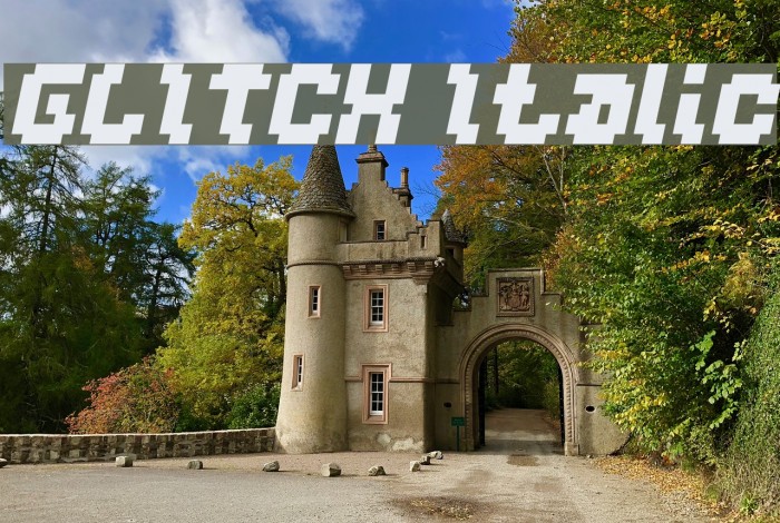 GLITCH Italic Font examples