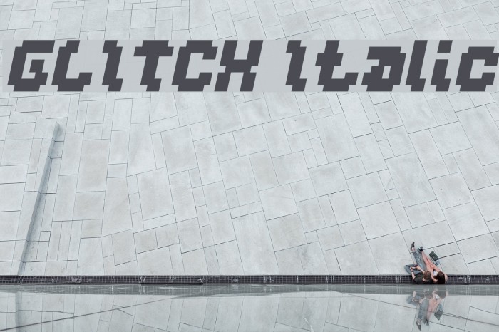 GLITCH Italic Font examples