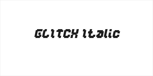 GLITCH Italic Logo