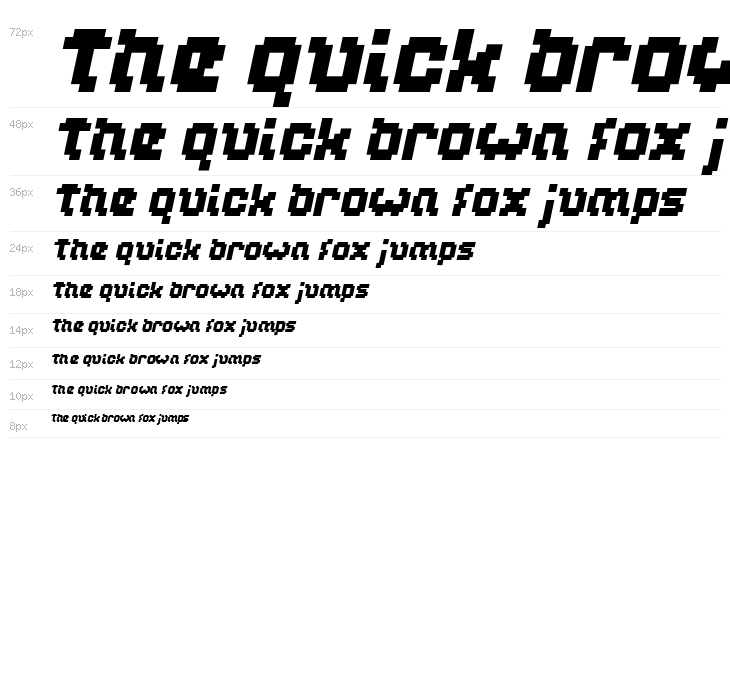 GLITCH Italic Waterfall