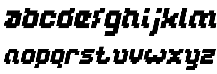 GLITCH Italic Font LOWERCASE