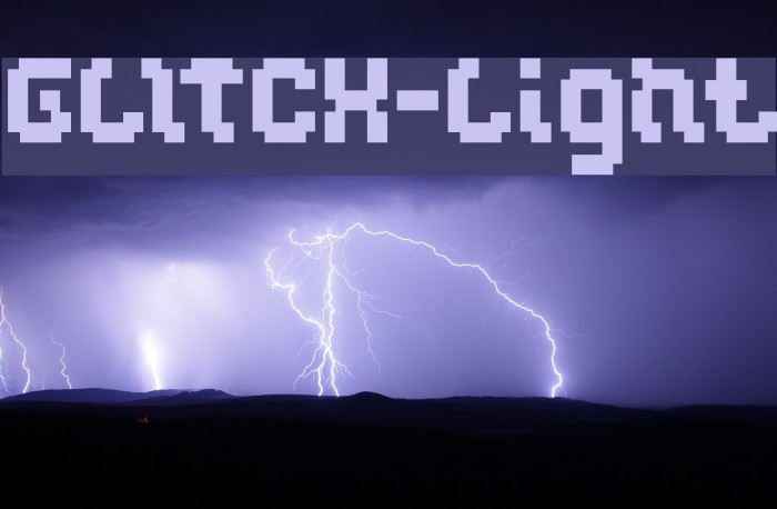 GLITCH-Light Font examples