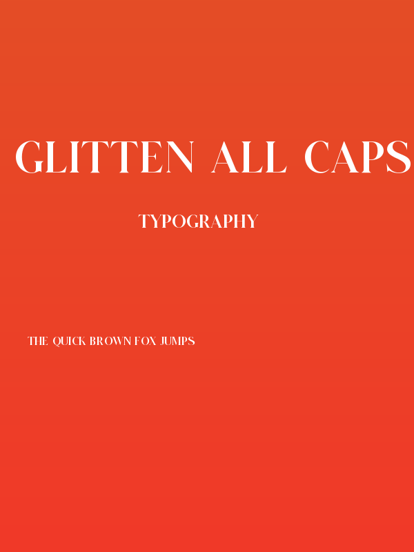 GLITTEN ALL CAPS Poster