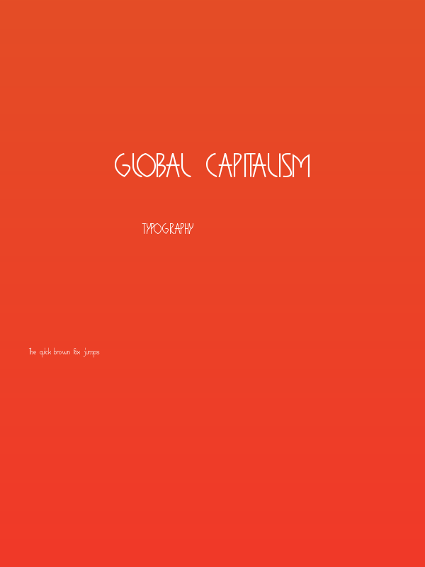 GLOBAL CAPITALISM Poster