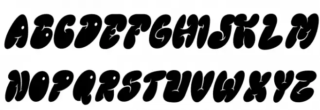 GLOREST SHUFLE Italic Caratteri MAIUSCOLE
