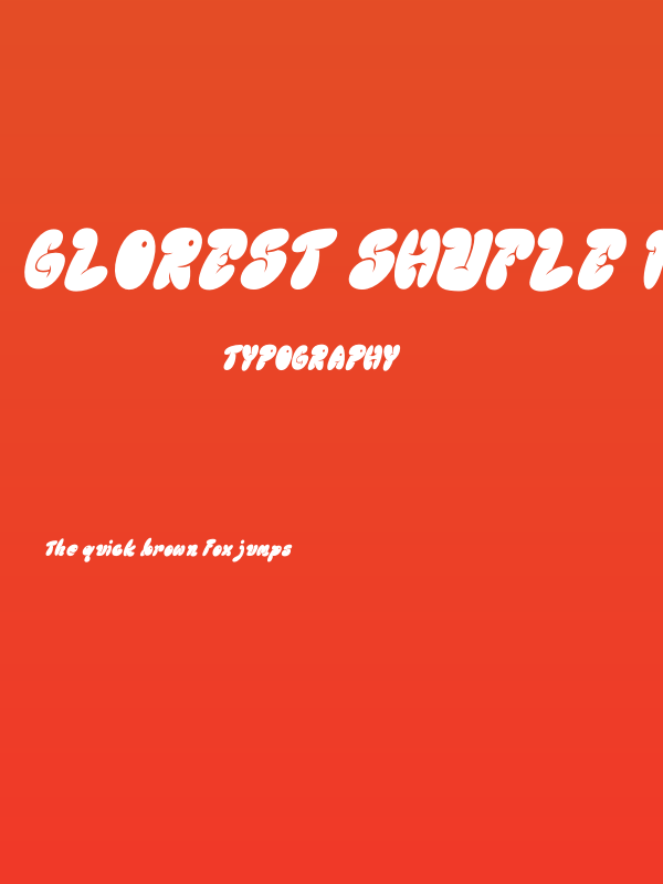 GLOREST SHUFLE Italic Poster